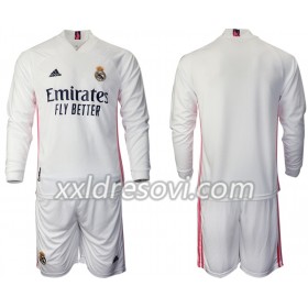 Real Madrid Domaći Dječji Komplet Dresovi za Nogomet 2020-2021 Dugim Rukavima (+ kratke hlače)